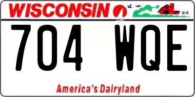 WI license plate 704WQE