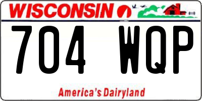 WI license plate 704WQP