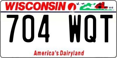 WI license plate 704WQT