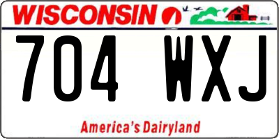 WI license plate 704WXJ