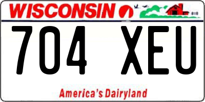 WI license plate 704XEU