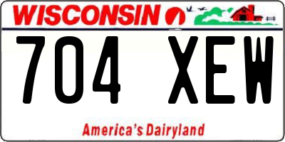 WI license plate 704XEW