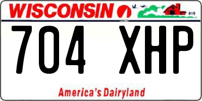 WI license plate 704XHP