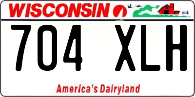 WI license plate 704XLH