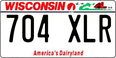 WI license plate 704XLR