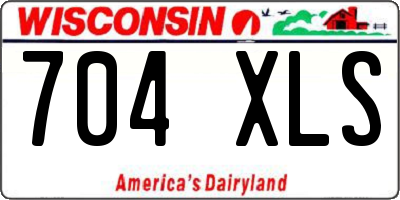 WI license plate 704XLS