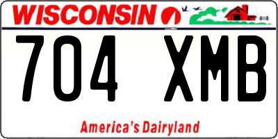 WI license plate 704XMB