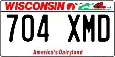 WI license plate 704XMD