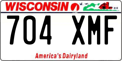 WI license plate 704XMF