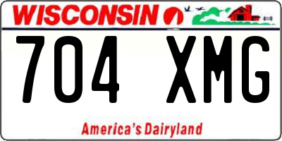 WI license plate 704XMG