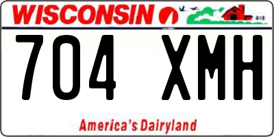 WI license plate 704XMH