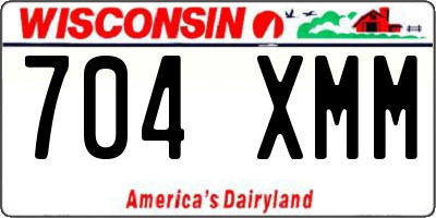 WI license plate 704XMM