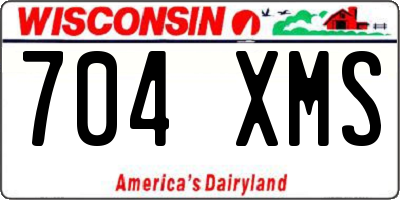 WI license plate 704XMS