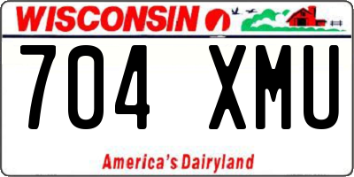 WI license plate 704XMU