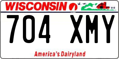 WI license plate 704XMY