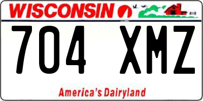 WI license plate 704XMZ