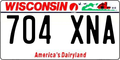 WI license plate 704XNA