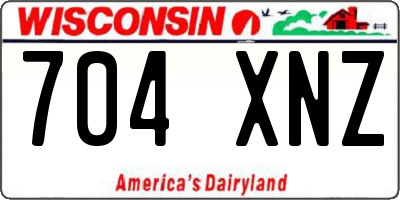 WI license plate 704XNZ