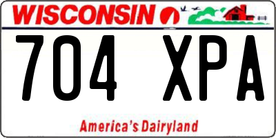 WI license plate 704XPA