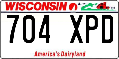 WI license plate 704XPD