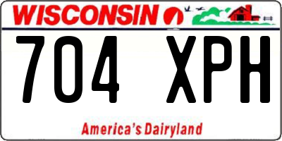 WI license plate 704XPH
