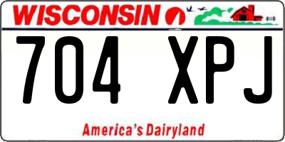 WI license plate 704XPJ