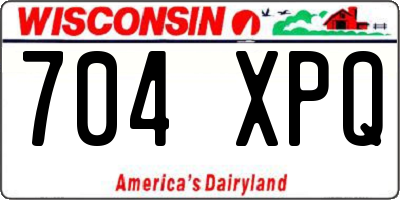 WI license plate 704XPQ