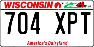 WI license plate 704XPT