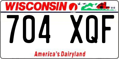 WI license plate 704XQF