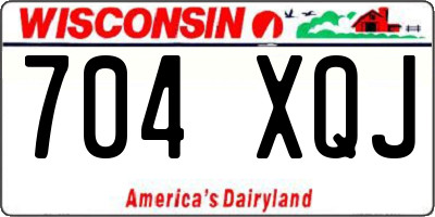 WI license plate 704XQJ
