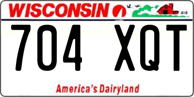 WI license plate 704XQT