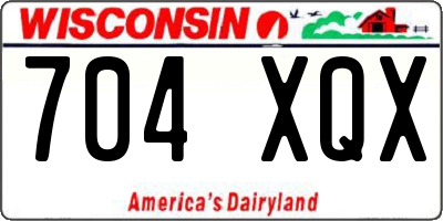 WI license plate 704XQX