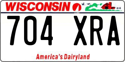 WI license plate 704XRA