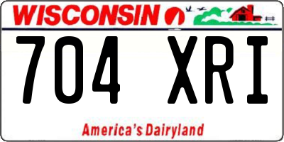 WI license plate 704XRI