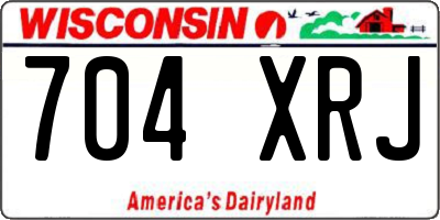 WI license plate 704XRJ