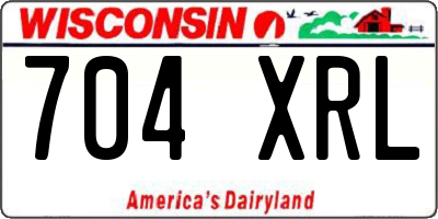 WI license plate 704XRL