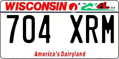 WI license plate 704XRM
