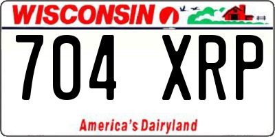 WI license plate 704XRP