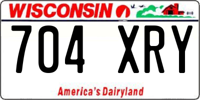 WI license plate 704XRY