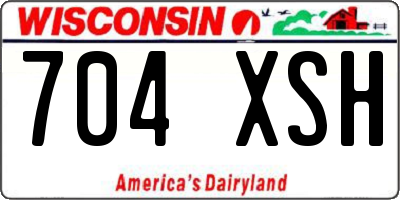 WI license plate 704XSH