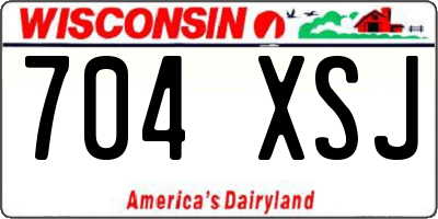 WI license plate 704XSJ