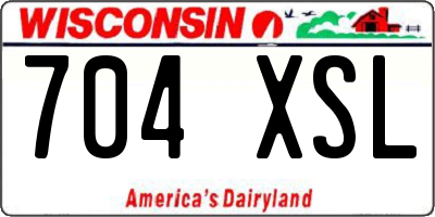 WI license plate 704XSL