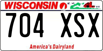 WI license plate 704XSX