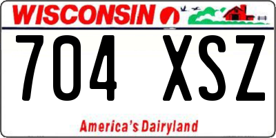 WI license plate 704XSZ