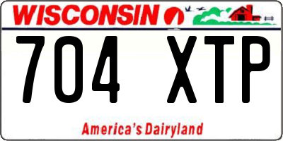 WI license plate 704XTP