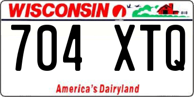 WI license plate 704XTQ
