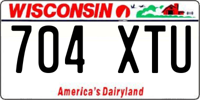 WI license plate 704XTU