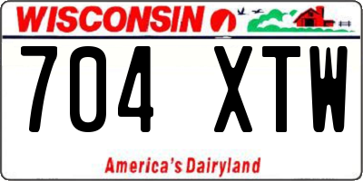 WI license plate 704XTW