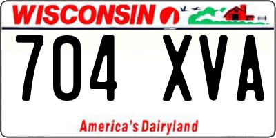 WI license plate 704XVA