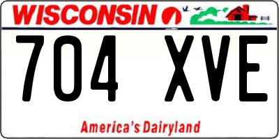 WI license plate 704XVE